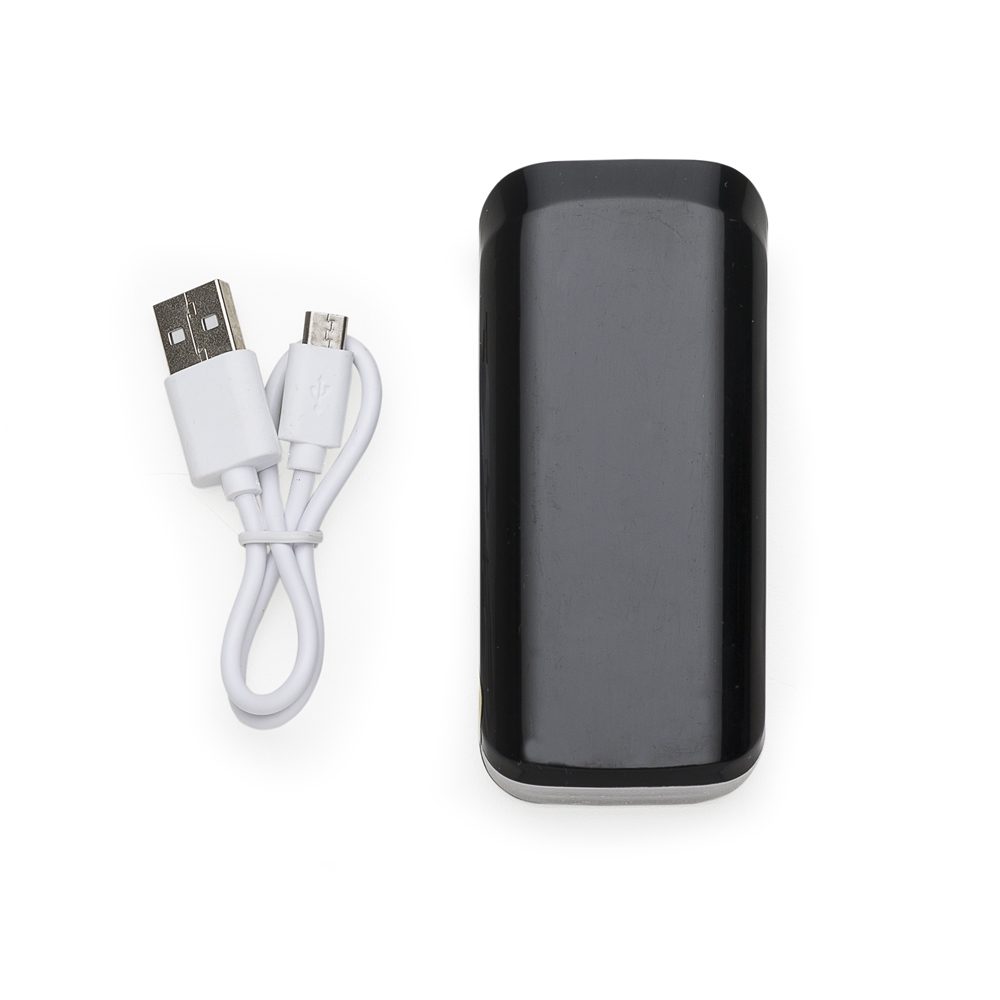 Power Bank Plástico com Indicador Led e Lanterna-12792