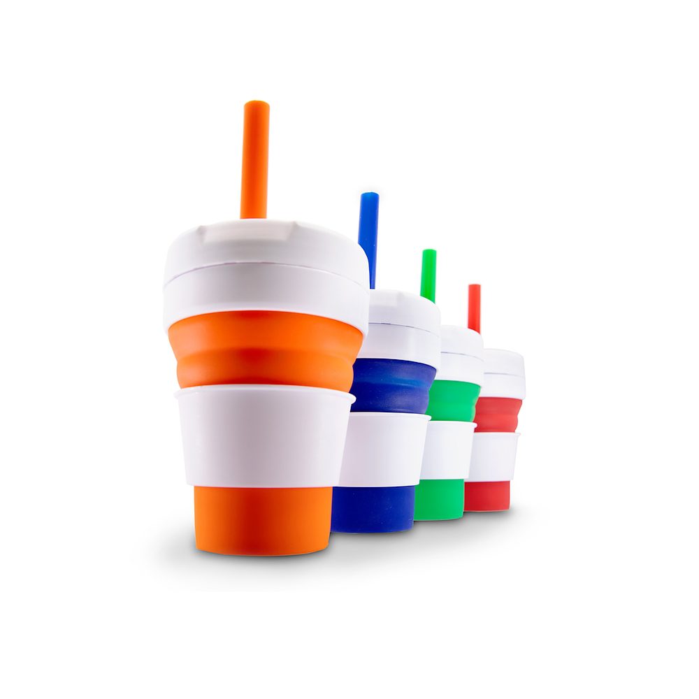 Copo Retrátil 355ml com Canudo-14339