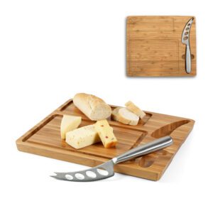 MALVIA. Tábua de queijos em bambu com faca – 93975