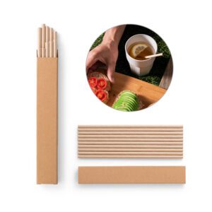 LAMONE. Conjunto de 10 canudos em papel kraft – 94098
